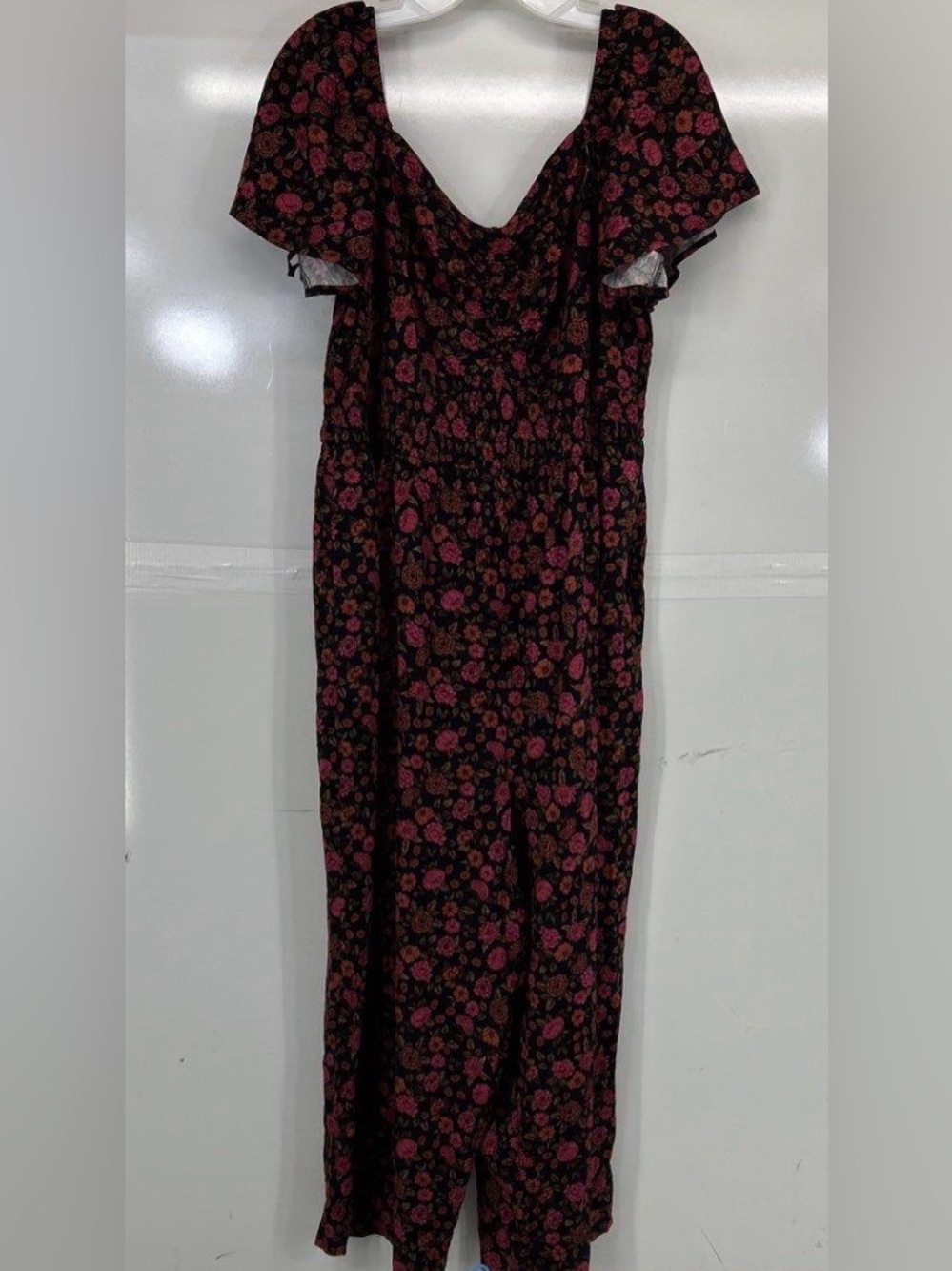 NWT, Torrid. 1X, Black Jumpsuit w/ Pink Floral Print, adorable